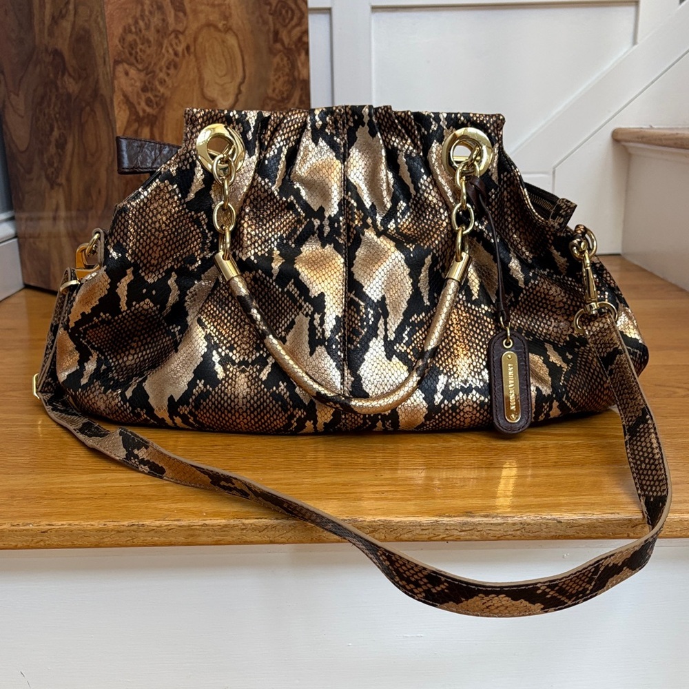 Cynthia Rowley leatherSnake Print Handbag